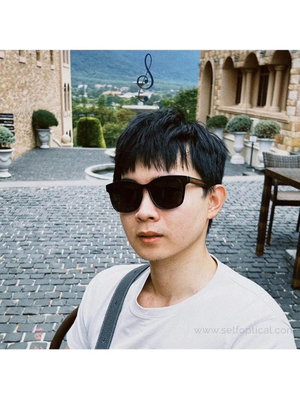 Gucci GG0417SK 003 Sunglasses Havana Square Frame, Brown Lenses